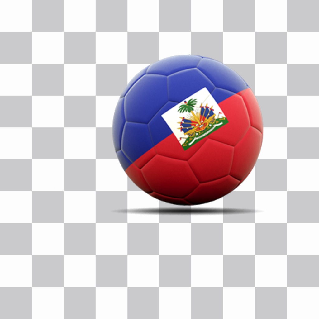 Decorate le vostre foto con un pallone da calcio con Haiti Flag per ..